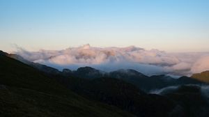Preview wallpaper mountains, landscape, nature, clouds