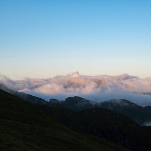 Preview wallpaper mountains, landscape, nature, clouds