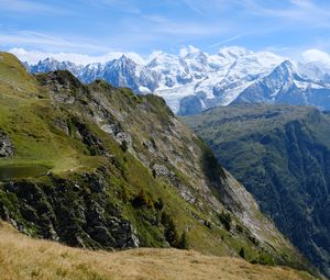 Preview wallpaper mountains, landscape, peaks, snow, nature