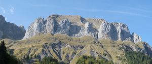 Preview wallpaper mountains, landscape, slope, relief, trees, nature