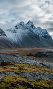 Preview wallpaper mountains, landscape, slopes, peaks, snowy
