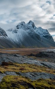 Preview wallpaper mountains, landscape, slopes, peaks, snowy