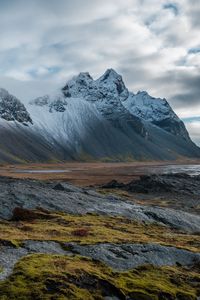 Preview wallpaper mountains, landscape, slopes, peaks, snowy