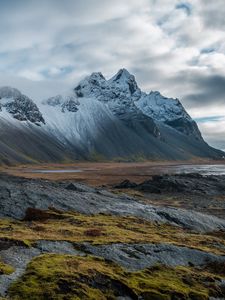 Preview wallpaper mountains, landscape, slopes, peaks, snowy