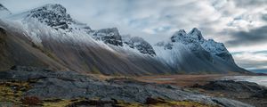 Preview wallpaper mountains, landscape, slopes, peaks, snowy