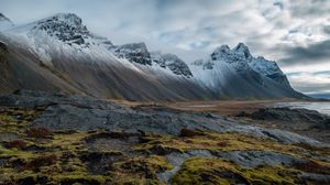 Preview wallpaper mountains, landscape, slopes, peaks, snowy