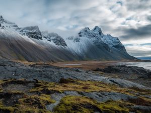 Preview wallpaper mountains, landscape, slopes, peaks, snowy