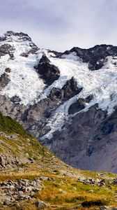 Preview wallpaper mountains, landscape, snow, slope, relief