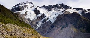 Preview wallpaper mountains, landscape, snow, slope, relief