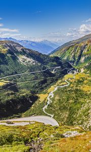 Preview wallpaper mountains, landscape, trails, relief, nature