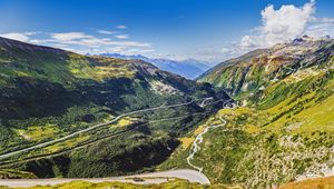 Preview wallpaper mountains, landscape, trails, relief, nature