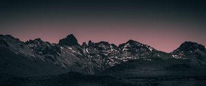 Preview wallpaper mountains, landscape, twilight, evening, sky, purple