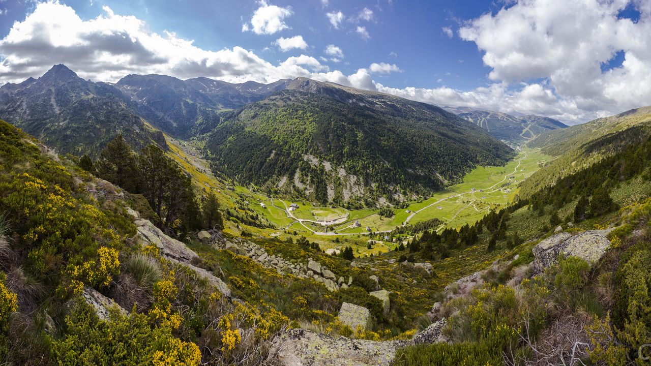 Wallpaper mountains, landscape, valley, nature, sky