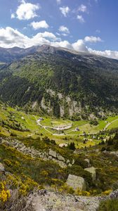 Preview wallpaper mountains, landscape, valley, nature, sky