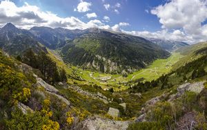 Preview wallpaper mountains, landscape, valley, nature, sky