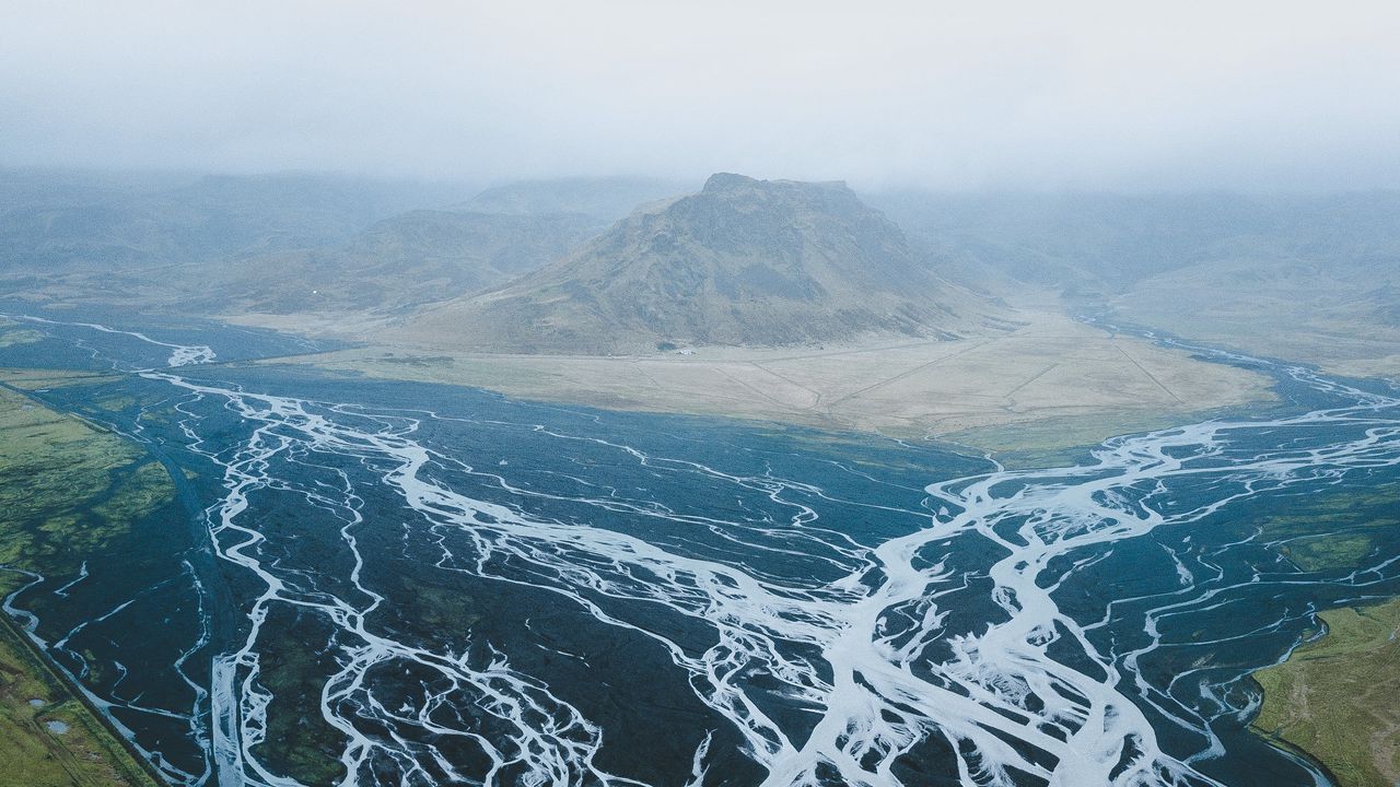 Wallpaper mountains, landscape, volcanic, winding, iceland