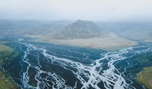 Preview wallpaper mountains, landscape, volcanic, winding, iceland
