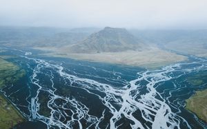 Preview wallpaper mountains, landscape, volcanic, winding, iceland