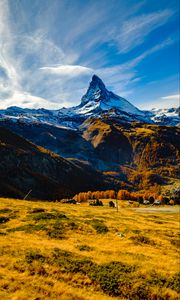 Preview wallpaper mountains, lawn, valley, landscape, nature