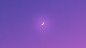 Preview wallpaper mountains, moon, sky, purple, dark