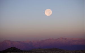Preview wallpaper mountains, moon, sky, twilight