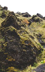 Preview wallpaper mountains, moss, grass, rocks