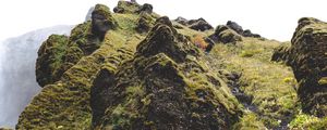 Preview wallpaper mountains, moss, grass, rocks