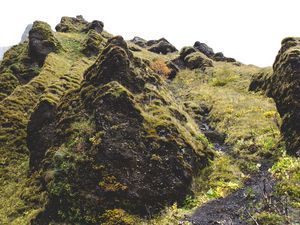 Preview wallpaper mountains, moss, grass, rocks