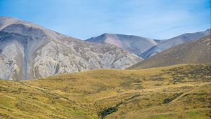 Preview wallpaper mountains, mountain range, hill, grass