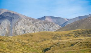 Preview wallpaper mountains, mountain range, hill, grass