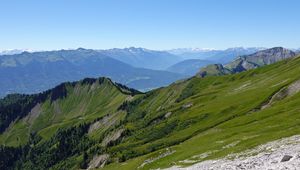 Preview wallpaper mountains, mountain range, landscape, view, nature