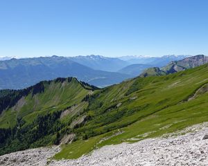 Preview wallpaper mountains, mountain range, landscape, view, nature