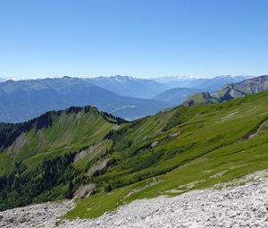 Preview wallpaper mountains, mountain range, landscape, view, nature