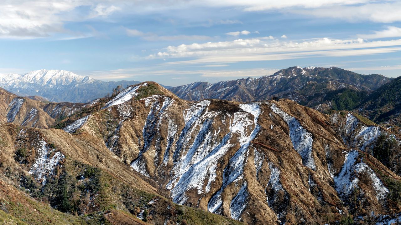 Wallpaper mountains, mountain range, peak, snow, landscape