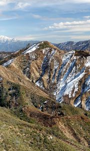 Preview wallpaper mountains, mountain range, peak, snow, landscape