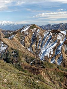 Preview wallpaper mountains, mountain range, peak, snow, landscape