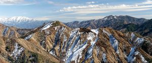 Preview wallpaper mountains, mountain range, peak, snow, landscape