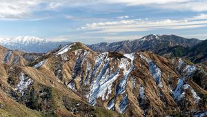 Preview wallpaper mountains, mountain range, peak, snow, landscape