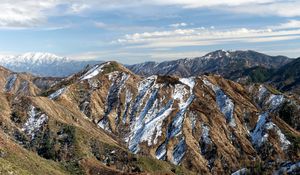 Preview wallpaper mountains, mountain range, peak, snow, landscape