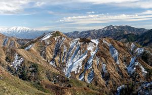 Preview wallpaper mountains, mountain range, peak, snow, landscape