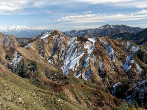 Preview wallpaper mountains, mountain range, peak, snow, landscape