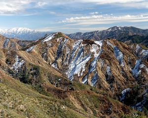 Preview wallpaper mountains, mountain range, peak, snow, landscape