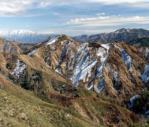 Preview wallpaper mountains, mountain range, peak, snow, landscape