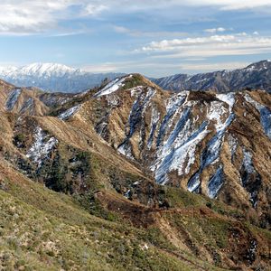 Preview wallpaper mountains, mountain range, peak, snow, landscape