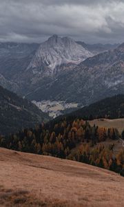 Preview wallpaper mountains, mountain range, slopes, forest, landscape