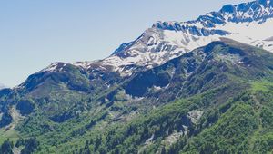 Preview wallpaper mountains, nature, landscape, trees, vegetation