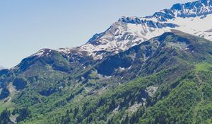 Preview wallpaper mountains, nature, landscape, trees, vegetation