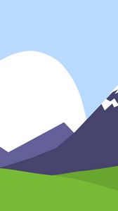 Preview wallpaper mountains, nature, paint, vector