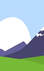 Preview wallpaper mountains, nature, paint, vector