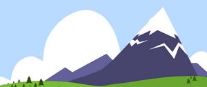 Preview wallpaper mountains, nature, paint, vector